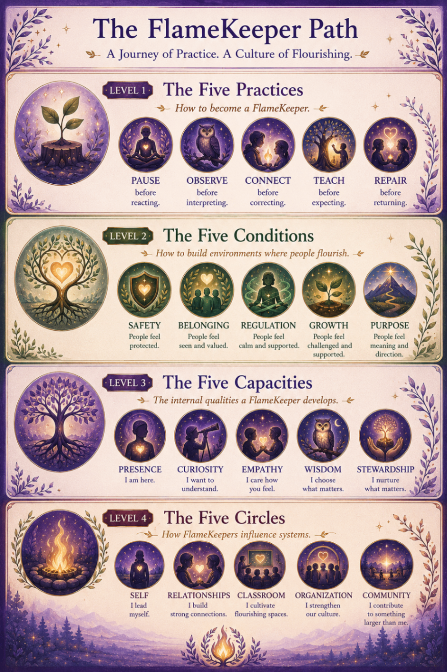 The FlameKeeper Path — four levels of practice